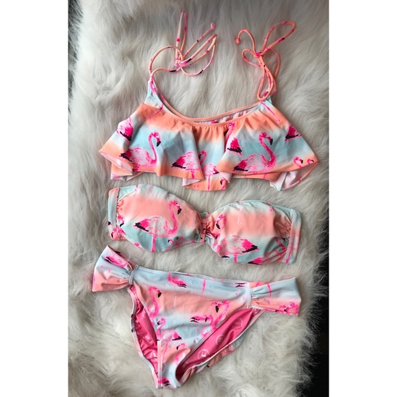 PINK Victoria's Secret Other - Victoria’s Secret Flamingo Bikini Set